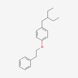 molecular formula C20H26O B14279228 Benzene, 1-(2-ethylbutyl)-4-(2-phenylethoxy)- CAS No. 125796-85-2