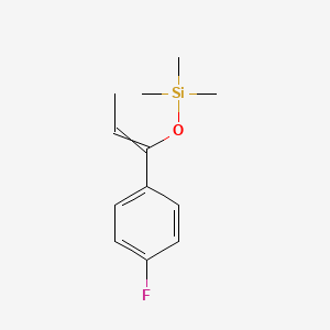 molecular formula C12H17FOSi B14279231 {[1-(4-Fluorophenyl)prop-1-en-1-yl]oxy}(trimethyl)silane CAS No. 130557-37-8