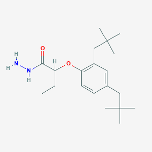 molecular formula C20H34N2O2 B14279243 2-[2,4-Bis(2,2-dimethylpropyl)phenoxy]butanehydrazide CAS No. 136351-76-3