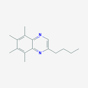 molecular formula C16H22N2 B14279257 2-Butyl-5,6,7,8-tetramethylquinoxaline CAS No. 128764-96-5