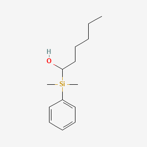 1-[Dimethyl(phenyl)silyl]hexan-1-OL