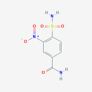 molecular formula C7H7N3O5S B1427927 3-Nitro-4-sulfamoylbenzamide CAS No. 857488-98-3