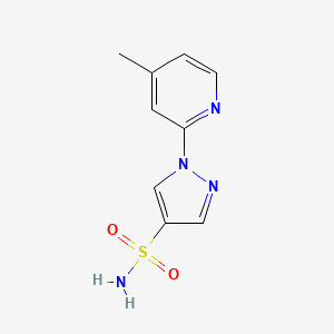 molecular formula C9H10N4O2S B1427928 1-(4-甲基吡啶-2-基)-1H-吡唑-4-磺酰胺 CAS No. 1247362-63-5