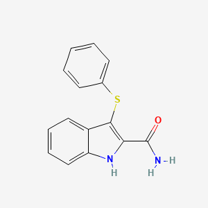 molecular formula C15H12N2OS B14279286 1H-Indole-2-carboxamide, 3-(phenylthio)- CAS No. 148900-64-5