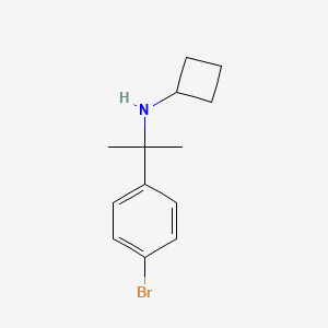molecular formula C13H18BrN B1427930 N-[2-(4-bromophenyl)propan-2-yl]cyclobutanamine CAS No. 1249019-72-4