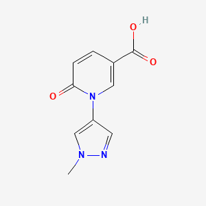 molecular formula C10H9N3O3 B1427931 1-(1-甲基-1H-吡唑-4-基)-6-氧代-1,6-二氢吡啶-3-羧酸 CAS No. 1251286-52-8