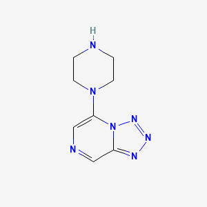 molecular formula C8H11N7 B1427935 1-{[1,2,3,4]Tetrazolo[1,5-a]pyrazin-5-yl}piperazine CAS No. 1250756-17-2