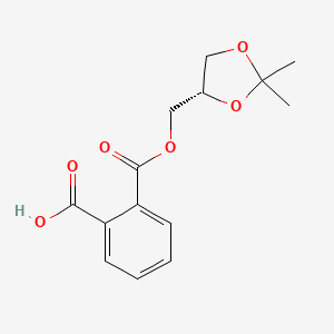 molecular formula C14H16O6 B14279352 (S)-2-(((2,2-dimethyl-1,3-dioxolan-4-yl)methoxy)carbonyl)benzoic acid 