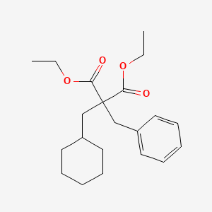 molecular formula C21H30O4 B14279354 Diethyl benzyl(cyclohexylmethyl)propanedioate CAS No. 136403-35-5