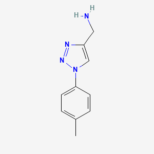 molecular formula C10H12N4 B1427937 {[1-(4-Methylphenyl)-1H-1,2,3-triazol-4-yl]methyl}amine CAS No. 944901-27-3