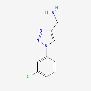 molecular formula C9H9ClN4 B1427938 [1-(3-chlorophenyl)-1H-1,2,3-triazol-4-yl]methanamine CAS No. 944901-36-4