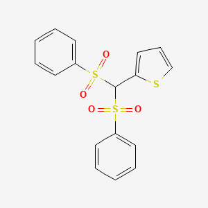 2-[Di(benzenesulfonyl)methyl]thiophene