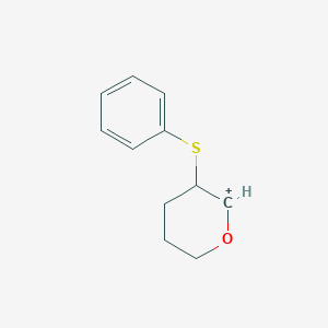 molecular formula C11H13OS+ B14279409 5-(Phenylsulfanyl)-2,3,4,5-tetrahydropyran-1-ium CAS No. 154127-66-9