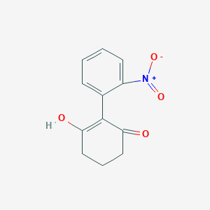 molecular formula C12H11NO4 B14279422 2-Cyclohexen-1-one, 3-hydroxy-2-(2-nitrophenyl)- CAS No. 138040-05-8