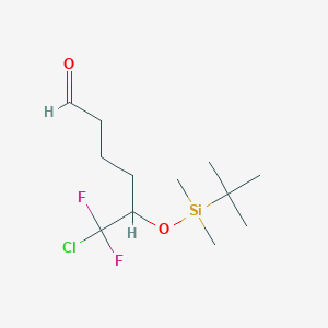 molecular formula C12H23ClF2O2Si B14279428 5-{[tert-Butyl(dimethyl)silyl]oxy}-6-chloro-6,6-difluorohexanal CAS No. 138467-12-6