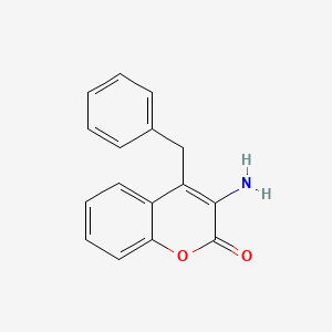 molecular formula C16H13NO2 B14279470 3-Amino-4-benzyl-2H-1-benzopyran-2-one CAS No. 138829-22-8