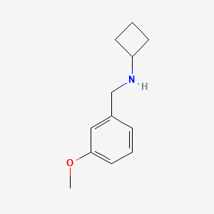 molecular formula C12H17NO B1427948 N-[(3-methoxyphenyl)methyl]cyclobutanamine CAS No. 1249326-69-9