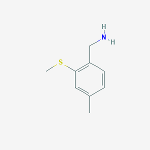 molecular formula C9H13NS B1427950 [4-甲基-2-(甲硫基)苯基]甲胺 CAS No. 1249234-36-3