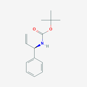 molecular formula C14H19NO2 B14279530 Carbamic acid, [(1R)-1-phenyl-2-propenyl]-, 1,1-dimethylethyl ester CAS No. 158851-29-7