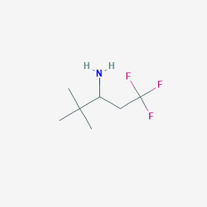 molecular formula C7H14F3N B1427954 1,1,1-三氟-4,4-二甲基戊-3-胺 CAS No. 1248988-57-9