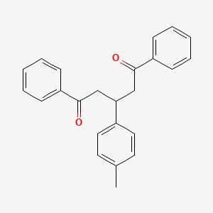 molecular formula C24H22O2 B14279552 3-(4-Methylphenyl)-1,5-diphenylpentane-1,5-dione CAS No. 130317-99-6