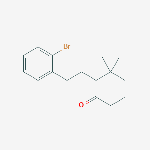 2-[2-(2-Bromophenyl)ethyl]-3,3-dimethylcyclohexan-1-one