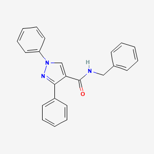 molecular formula C23H19N3O B14279635 N-benzyl-1,3-diphenyl-1H-pyrazole-4-carboxamide CAS No. 141545-17-7