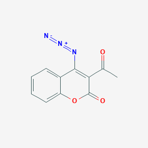 molecular formula C11H7N3O3 B14279667 3-Acetyl-4-azido-2H-1-benzopyran-2-one CAS No. 136806-17-2