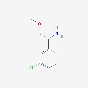 molecular formula C9H12ClNO B1427967 1-(3-氯苯基)-2-甲氧基乙胺 CAS No. 1247619-12-0