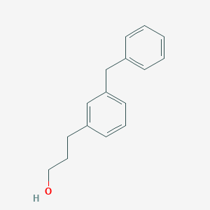 molecular formula C16H18O B14279672 Benzenepropanol, 3-(phenylmethyl)- CAS No. 136416-18-7