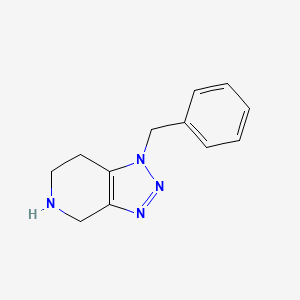 molecular formula C12H14N4 B14279689 1-Benzyl-4,5,6,7-tetrahydro-1H-[1,2,3]triazolo[4,5-c]pyridine CAS No. 160752-44-3