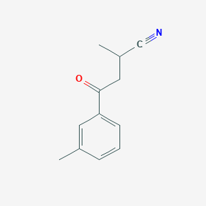 molecular formula C12H13NO B1427970 2-Methyl-4-(3-methylphenyl)-4-oxobutanenitrile CAS No. 1248140-56-8