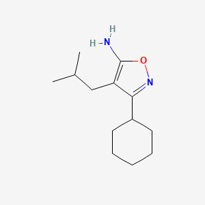 B1427971 3-Cyclohexyl-4-(2-methylpropyl)-1,2-oxazol-5-amine CAS No. 1250480-94-4