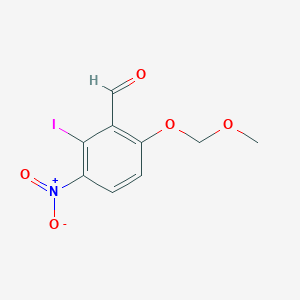 molecular formula C9H8INO5 B14279739 2-Iodo-6-(methoxymethoxy)-3-nitrobenzaldehyde CAS No. 139277-46-6