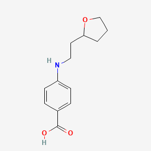 molecular formula C13H17NO3 B1427975 4-{[2-(氧杂环己烷-2-基)乙基]氨基}苯甲酸 CAS No. 1460254-85-6