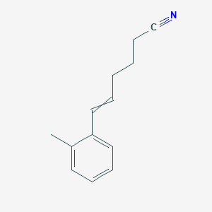 molecular formula C13H15N B14279773 6-(2-Methylphenyl)hex-5-enenitrile CAS No. 143626-97-5