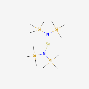 molecular formula C12H36N2SeSi4 B14279804 [[[Bis(trimethylsilyl)amino]selanyl-trimethylsilylamino]-dimethylsilyl]methane CAS No. 128644-33-7