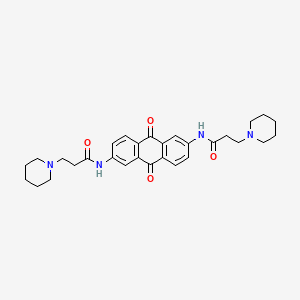 molecular formula C30H36N4O4 B14279816 N,N'-(9,10-Dihydro-9,10-dioxo-2,6-anthracenediyl)bis-1-piperidinepropanamide CAS No. 134888-32-7