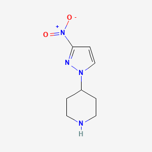 B1427982 4-(3-nitro-1H-pyrazol-1-yl)piperidine CAS No. 1247136-53-3