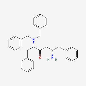 molecular formula C32H34N2O B14279830 (2S,5S)-5-amino-2-(dibenzylamino)-1,6-diphenylhexan-3-one CAS No. 156732-14-8