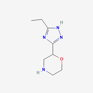 molecular formula C8H14N4O B1427986 2-(3-ethyl-1H-1,2,4-triazol-5-yl)morpholine CAS No. 1251080-78-0