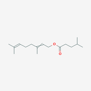 molecular formula C16H28O2 B14279870 Pentanoic acid, 4-methyl-, (2E)-3,7-dimethyl-2,6-octadienyl ester CAS No. 136050-78-7