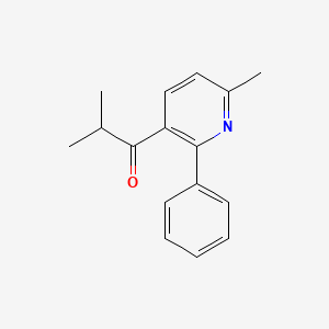 molecular formula C16H17NO B14279880 2-Methyl-1-(6-methyl-2-phenylpyridin-3-yl)propan-1-one CAS No. 154558-70-0