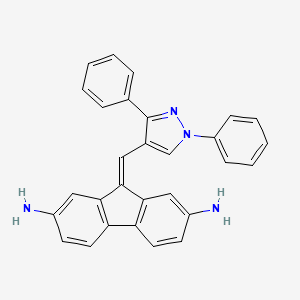 molecular formula C29H22N4 B14279887 9-[(1,3-Diphenyl-1H-pyrazol-4-YL)methylidene]-9H-fluorene-2,7-diamine CAS No. 134504-18-0