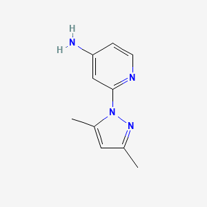 B1427993 2-(3,5-dimethyl-1H-pyrazol-1-yl)pyridin-4-amine CAS No. 1248199-10-1