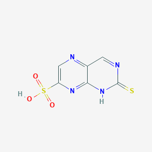 molecular formula C6H4N4O3S2 B14279931 2-Sulfanylidene-1,2-dihydropteridine-7-sulfonic acid CAS No. 162372-73-8