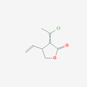 molecular formula C8H9ClO2 B14279939 3-(1-Chloroethylidene)-4-ethenyloxolan-2-one CAS No. 154953-78-3