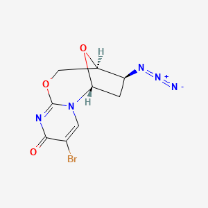 molecular formula C9H8BrN5O3 B14279975 2,5'-Anhydro-3'-azido-2',3'-dideoxy-5-bromouridine CAS No. 120826-43-9