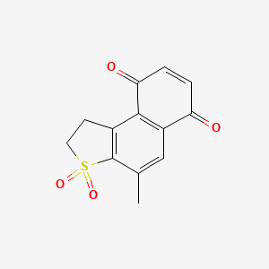 Naphtho[2,1-b]thiophene-6,9-dione, 1,2-dihydro-4-methyl-, 3,3-dioxide