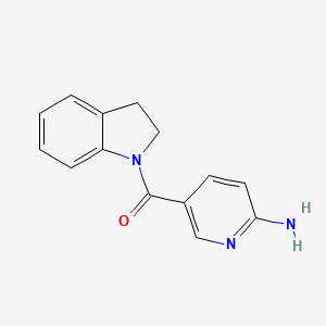 molecular formula C14H13N3O B1428000 5-(2,3-二氢-1H-吲哚-1-羰基)吡啶-2-胺 CAS No. 1466285-94-8